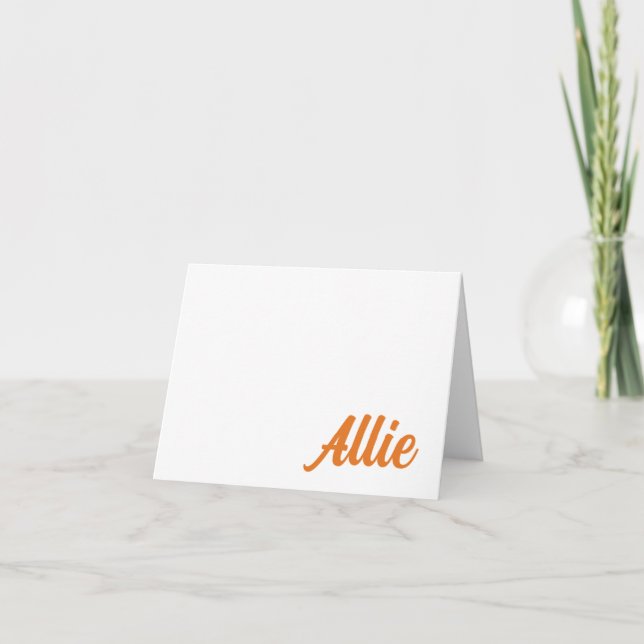 ORANGE, NAVY Auburn, AL Personalisiert Card Dankeskarte (Vorderseite)