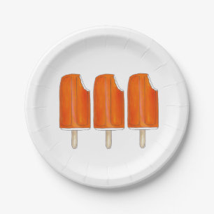 Orange n'Cream Creamsikel Eiscreme Popsicles Pappteller