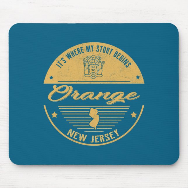 Orange New Jersey Its Where My Story Begins _1  Mousepad (Vorne)