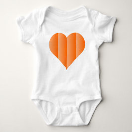 Orange Niedlich Heft Logo Baby Strampler