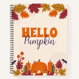 Orange Niedlich Herbst Harvest Pumpkin Patch Notizbuch