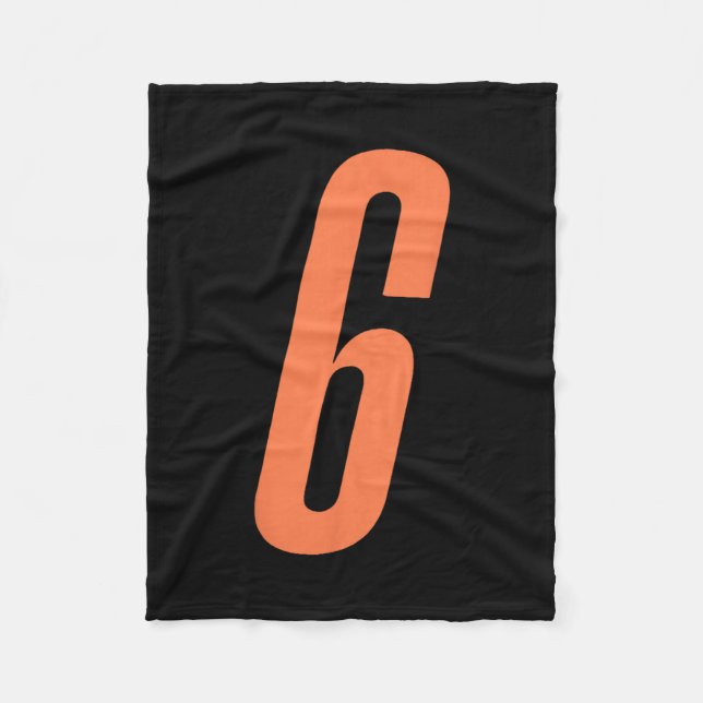 Orange Nummer 6 7 Lustiges Meme Halloween Matching Fleecedecke (Vorderseite)