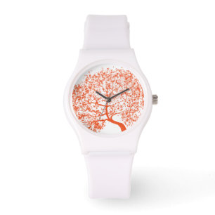 Orange Oak Tree Watch Armbanduhr