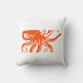 Orange Octopus  Kissen