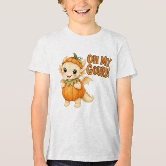 Orange Oh My Gourd! Süßer Halloween-Drache Kinder Tri-Blend Shirt