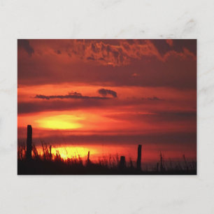 Orange Oklahoma Sunrise on Plains Landschaft Postkarte