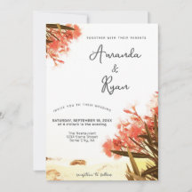 Orange Oleander Blume am Strand Hochzeit