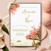 Orange Oleander Blume am Strand Hochzeit