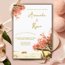 Orange Oleander Blume am Strand Hochzeit