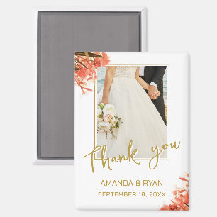 Orange Oleander Blume Foto Vielen Dank für Ihre Ho Magnet