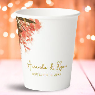 Orange Oleander Blume Hochzeiten Pappbecher