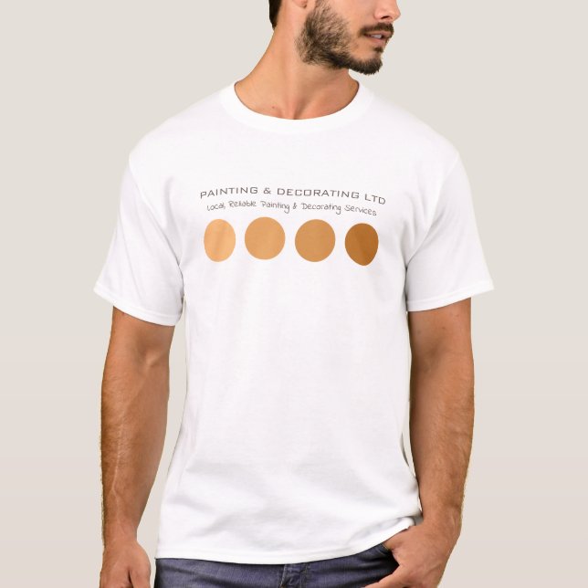 Orange Ombre Circles, Maler & Dekorator Advert T-Shirt (Vorderseite)