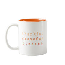 Orange Ombre dankbar dankbar, gesegnet