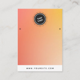 Orange Ombre Gradient Custom Logo Ohrringe Anzeige Visitenkarte