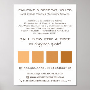 Orange Ombre Squares, Maler und Dekorator Poster