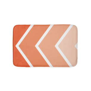 Orange Ombré Zickzack Stripes Muster Badematte