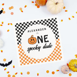 Orange One Spooky Typ Halloween 1. Geburtstag Serviette