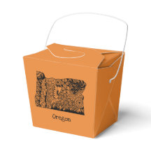 Orange Oregon "Take Out Favor Box"