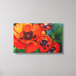Orange Oriental Poppies Art Leinwanddruck