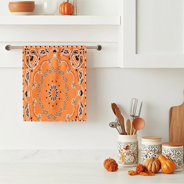 Orange orientalisches Design Handtuch (Von Creator hochgeladen)