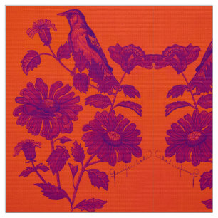 Orange Oriole Fabric Stoff
