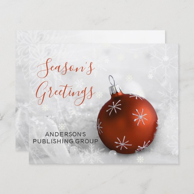 Orange Ornament Company Holiday Card (Vorne/Hinten)