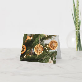 Orange Ornaments - Urlaubskarte Feiertagskarte