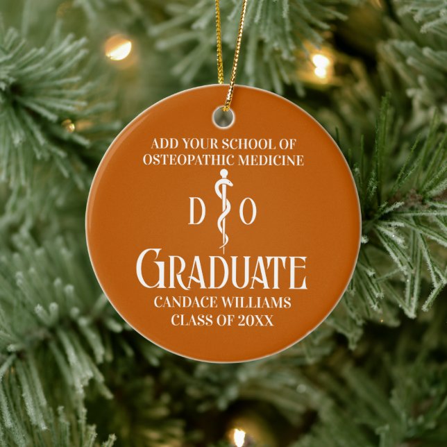 Orange Osteopathic Medical School Abschluss Keramik Ornament (Baum)