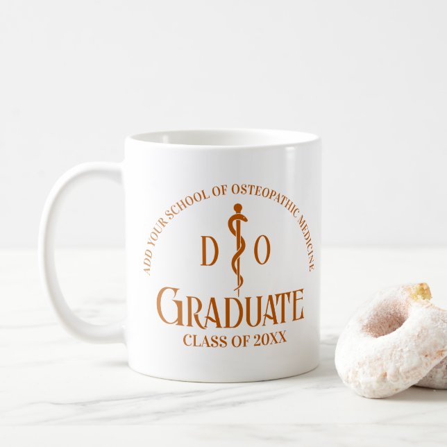 Orange Osteopathic Medical School Graduate Kaffeetasse (Mit Donut)