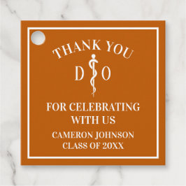 Orange Osteopathic Medical School Graduation Party Geschenkanhänger