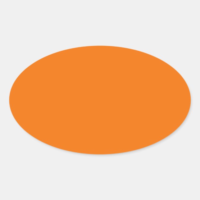 Orange Oval Aufkleber (Vorderseite)