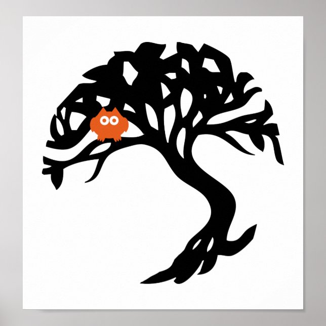 Orange Owl Poster (Vorne)