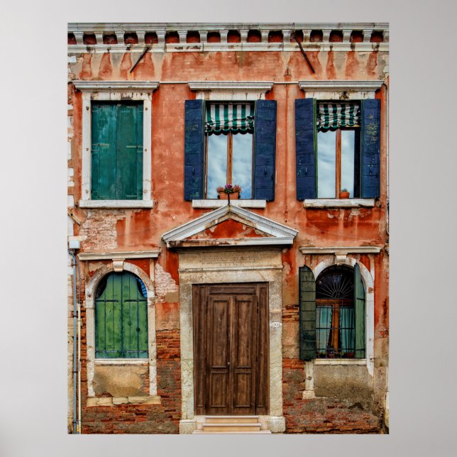 ORANGE PAINTED BUILDING FACADE POSTER (Vorne)