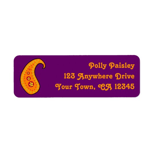 Orange Paisley