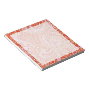 Orange Paisley Notizblock
