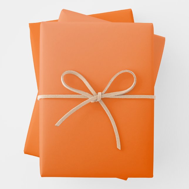 Orange & Pale Orange Subtle & Elegant Gradient  Geschenkpapier Set (Orange & Pale Orange Subtle & Elegant Gradient Wrapping Paper Sheets)