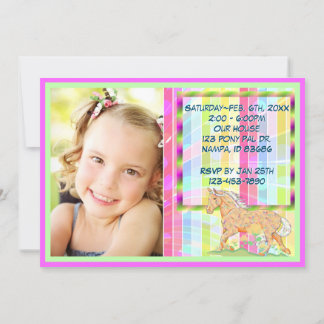 Orange Palomino Birthday(pastellfarbene, windige S Einladung