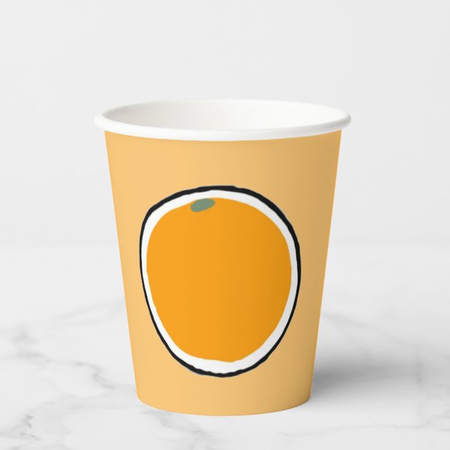 Orange Paper Cup Pappbecher (Vorderseite)