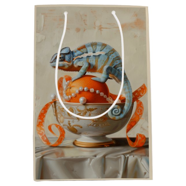 Orange - Papiertüte Mittlere Geschenktüte (Vorderseite)