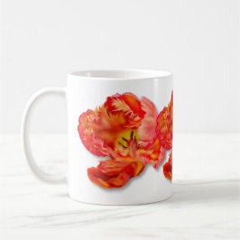 Orange Parrot Tulip Digitale Kunst Kaffeetasse
