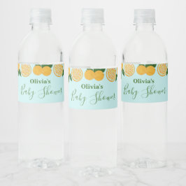Orange Party Frucht Frische Babydusche Wasserflaschenetikett