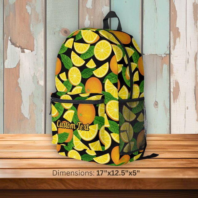 Orange Pattern Bedruckter Rucksack (Von Creator hochgeladen)