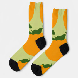 Orange pattern design socken