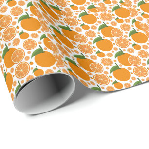 Orange Pattern Geschenkpapier