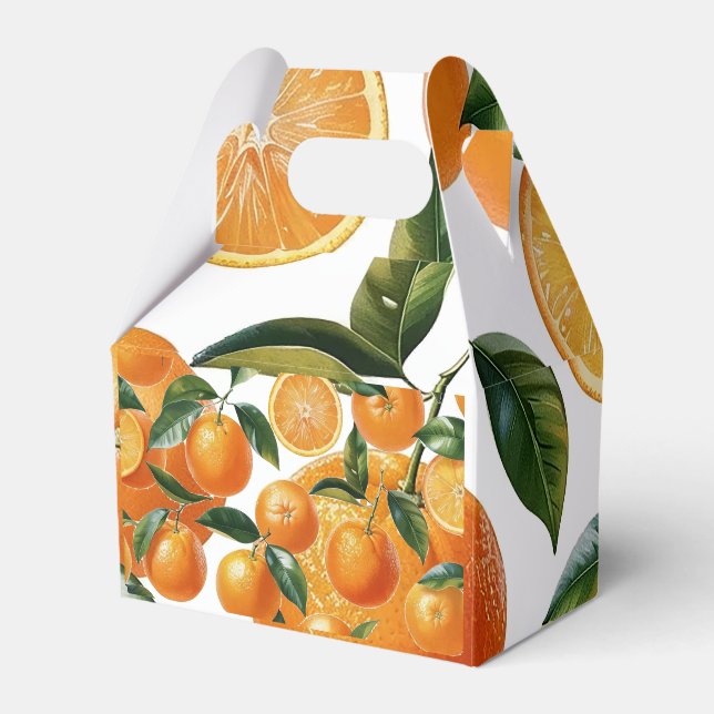Orange Pattern Geschenkschachtel (Vorderseite)