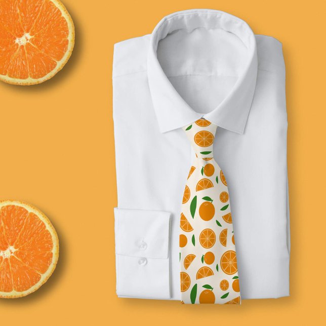 Orange Pattern Krawatte (Orange Pattern Neck Tie)