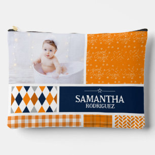 Orange Patterns Foto Baby Zubehörtasche