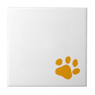 Orange Paw Fliese