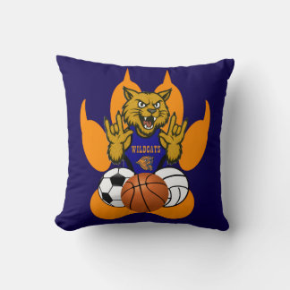 Orange Paws Wildcats Liebe Sports Kissen