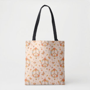 Orange Peace Floral Pattern